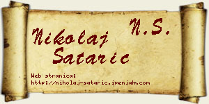 Nikolaj Satarić vizit kartica